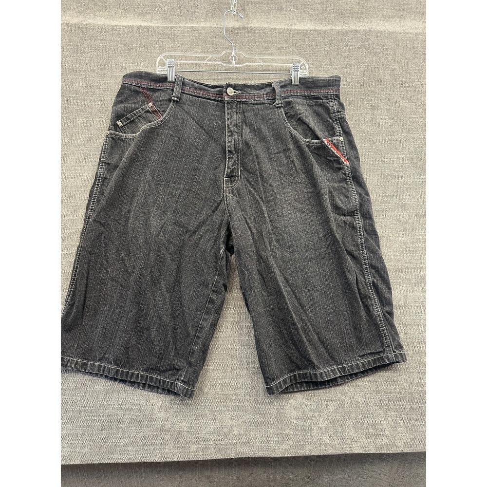 5ive Jungle & Co. Bermuda Shorts Mens 42 Black Denim Cotton 5 Pockets High Rise